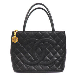 CHANEL Black Caviar Leather Reissue Tote Bag